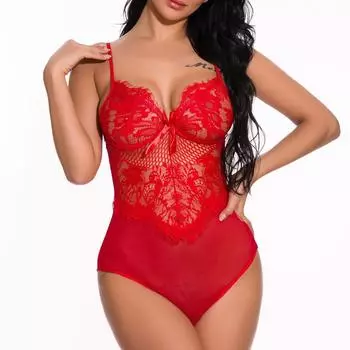 Прозрачное кружево с цветочным принтом Тедди Фестиваль нижнего белья Косплей для женщин Боди с открытой спиной M