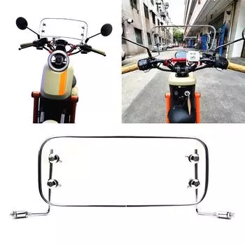 Прозрачное лобовое стекло Ветровой сплиттер Ветровой дефлектор для мотоциклов Модификация электрического скутера чёрный
