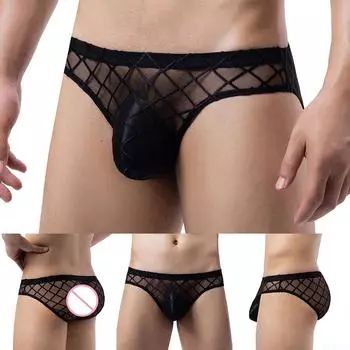 Прозрачное мужское нижнее белье ультратонкие трусы повседневные L