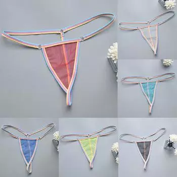 Прозрачное нижнее белье Сексуальное нижнее белье Тонг Женское сексуальное белье Тонг Полиэстеровая ткань L