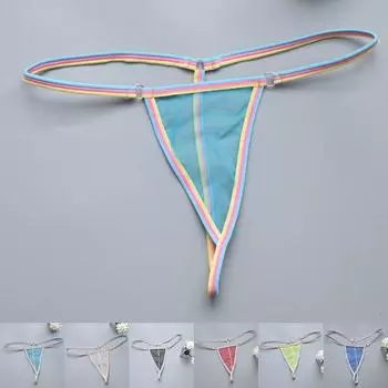 Прозрачное нижнее белье Сексуальные стринги Нижнее белье Женские сексуальные стринги S