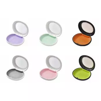 Прозрачное окно контейнер для зубных протезов брекетов футляр для хранения средств по уходу за полостью рта белый/зелёный