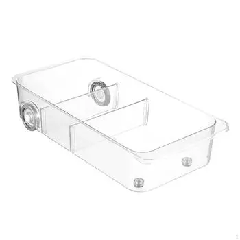 Прозрачное решение для хранения на кухне на колесиках — универсальный органайзер для холодильника и кладовой 2 Piece