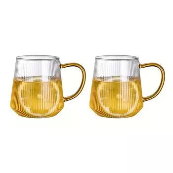 Прозрачное стекло на 12,3 унции с ручкой. Термостойкая кофейная чашка. Чашка для смузи в стиле ретро. Очень подходит для вина, охлажденного пива, кофе, виски, коктейлей и т. д.. Sa 1pc