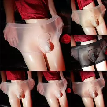 Прозрачные 1 * трусы, сексуальные прозрачные трусы-боксеры, сетка