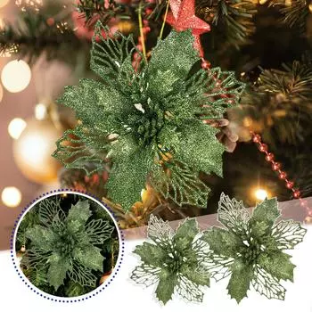 Прозрачные акриловые снежинки-снежинки, украшения для витрин, рождественские украшения, подвеска One Size зелёный