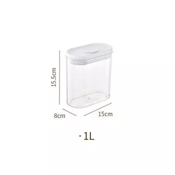 Прозрачные банки для хранения на кухне Пластиковый многозерновой бак Новый герметичный ящик для хранения продуктов Кухня 1L