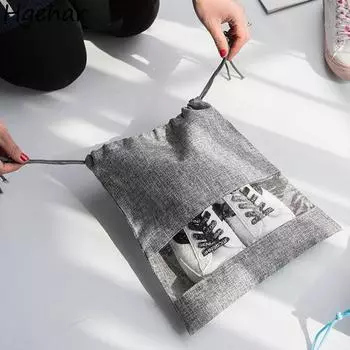 Прозрачные чехлы для обуви с завязками, влагонепроницаемые, многоразовые, пылезащитные, переносные, для хранения, чехлы для обуви 5pcs