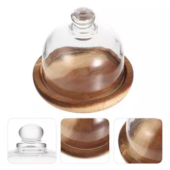 Прозрачные десертные тарелки, поднос для фруктов и закусок, подставка для торта, контейнер из акации