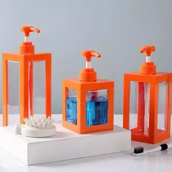 Прозрачные дозаторы для мыла, многоразовые косметические контейнеры, гель для дезинфекции рук, флаконы для путешествий 500ml белый