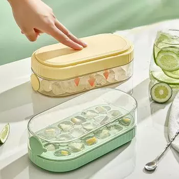 Прозрачные формы для приготовления льда с ящиком для хранения, шаблон для приготовления льда в холодильнике для кофепития