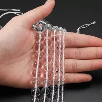 Прозрачные хрустальные бусины из натурального драгоценного камня, гладкие круглые для изготовления ювелирных изделий 4mm-80pcs