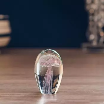 Прозрачные хрустальные фигурки медуз Мини настольные медузы украшения для аквариума аксессуары зелёный