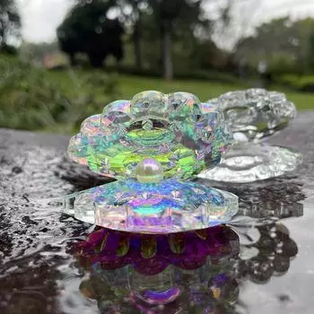 Прозрачные хрустальные мидии, жемчужные ракушки, подарок на день рождения, домашний офис, хрустальные поделки, украшения разноцветный