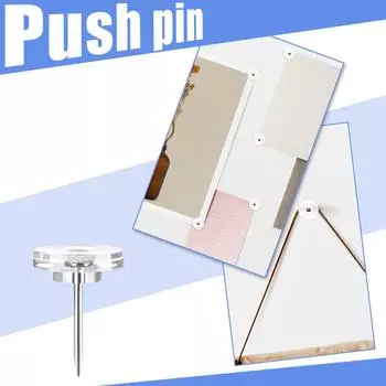 Прозрачные кнопки, кнопки с плоской головкой, прочные пластиковые головки со стальными наконечниками в многоразовых коробках для хранения One Size