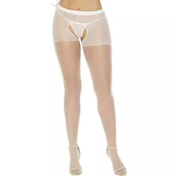 Прозрачные колготки с открытым шаговым швом 1726 [Elegant Moment] (белый)