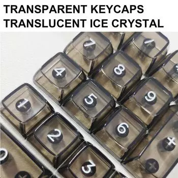 Прозрачные колпачки для цифровой клавиатуры 22Keys PC Keycaps Cherry MX Keycap Прозрачные клавиши с подсветкой и дизайном Ice Crystal белый