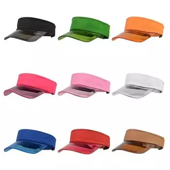 Прозрачные козырьки с прозрачными полями, регулируемые пустые шляпы-цилиндры, модные летние шляпы от солнца для походов и пляжа розовый