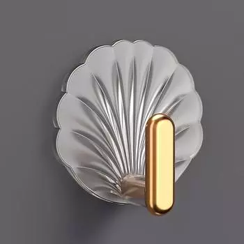 Прозрачные крючки для полотенец, настенный крючок в стиле ракушки для кухни, ванной комнаты, самоклеящийся держатель для ключей, домашнее хранение 4PCS