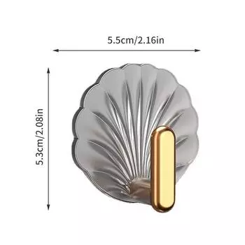 Прозрачные крючки для полотенец, настенный крючок в стиле ракушки для кухни, ванной комнаты, самоклеящийся держатель для ключей, домашнее хранение 4PCS