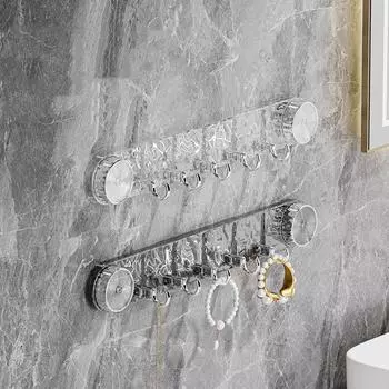 Прозрачные крючки для ряби на воде, пластиковый крючок для хранения рядов, присоска, гофрированный крючок для дома серый/прозрачный