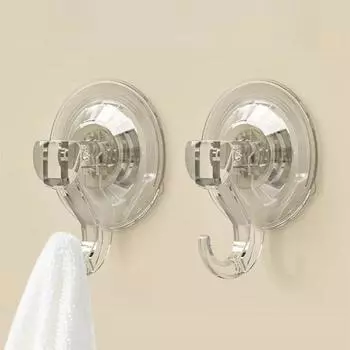 Прозрачные крючки с присосками, крючок для душа без сверления, многоразовый сверхпрочный вакуумный крючок с присоской, стеклянный крючок для кухни и ванной комнаты для полотенец