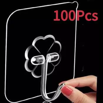 Прозрачные крючки самоклеящиеся многоцелевые вешалки крючки прочные самоклеящиеся вешалки для хранения ключей для кухни ванной комнаты хранения