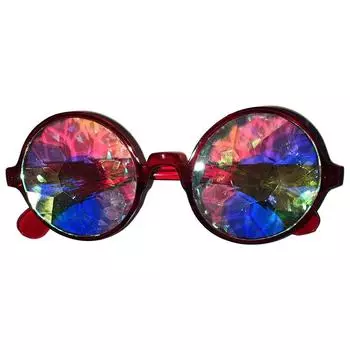 Прозрачные круглые очки калейдоскоп очки линзы вечерние солнцезащитные очки женские