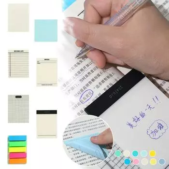 Прозрачные липкие заметки 3x3 дюйма, прозрачные липкие заметки, водонепроницаемые самоклеящиеся полупрозрачные липкие блокноты для книг, аннотации One Size