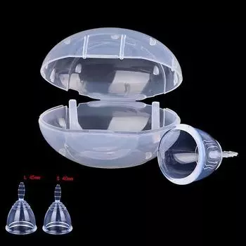 Прозрачные менструальные чаши женские многоразовые медицинские силиконовые Moon с дорожным футляром CB 3C S