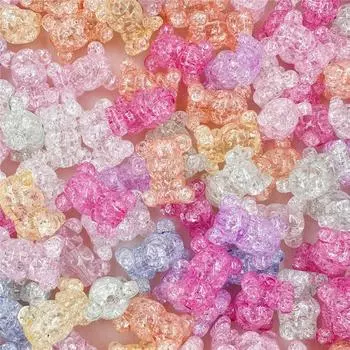 Прозрачные модные аксессуары ручной работы DIY акриловое ожерелье браслет 5 шт. изготовление ювелирных изделий 18,5*22,5 мм разрывающийся медведь синий