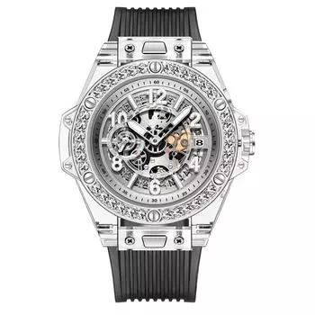 Прозрачные модные часы мужские и женские парные часы водонепроницаемые силиконовые кварцевые часы с календарем