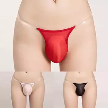 Прозрачные мужские трусы, сексуальные дышащие трусы