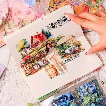 Прозрачные наклейки Книга Разных размеров Простые в использовании наклейки Журналирование Скрапбукинг Коллаж Наклейка Мусор Принадлежности для журналов B