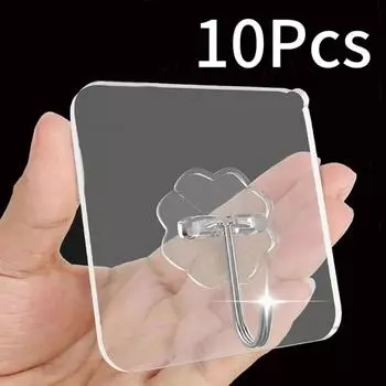 Прозрачные настенные крючки, вешалки, самоклеящиеся дверные настенные вешалки, крючки, всасывающая стойка для тяжелой нагрузки для кухни, аксессуары для ванной комнаты