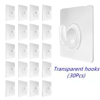 Прозрачные настенные крючки, вешалки, самоклеящиеся дверные настенные вешалки, крючки, всасывающая стойка для тяжелой нагрузки для кухни, аксессуары для ванной комнаты
