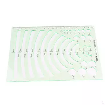 Прозрачные пластиковые круги, шаблон дуги, трафарет, линейка для рисования, инструмент