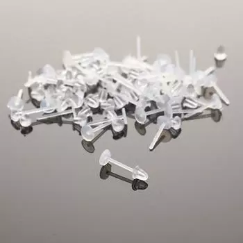 Прозрачные пластиковые серьги-гвоздики Diy, экологически чистые серьги-гвоздики 200Pcs