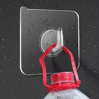Прозрачные прочные самоклеящиеся крючки без следов, липкие крючки, вешалка для хранения ключей для кухни, ванной комнаты, двери, стены, многофункциональная