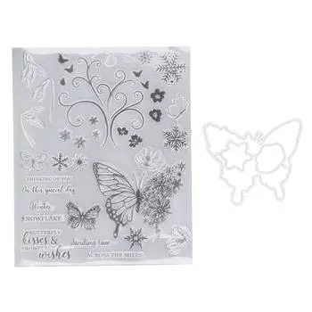 Прозрачные штампы Комбинация Прозрачный оттиск Переработка Изготовление карточек Декоративные штампы для конвертов