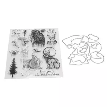 Прозрачные штампы Прозрачный отпечаток Сова Фея Кролик Фея Несколько узоров Прозрачный штамп для изготовления открыток