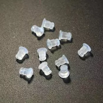 Прозрачные силиконовые гвоздики и заглушки для ушей - набор аксессуаров для самостоятельного изготовления pair of bullet plugs