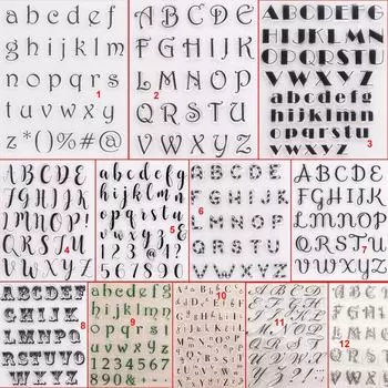 Прозрачные силиконовые прозрачные штампы с буквами алфавита ABC для печати, сделай сам, скрапбукинг, альбом, декор для карт, слово Capital No.13-11x16cm