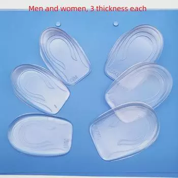Прозрачные силиконовые стельки, увеличивающие рост, для мужчин и женщин - Comfort Q Эластичные, амортизирующие, самоклеящиеся подпяточники Women s 1CM