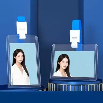 Прозрачные слоты для карточек Обложка для служебной карты Держатель для пропуска Держатель для бейджа с именем Идентификационная бирка Чехол для автобусной карты со шнурком