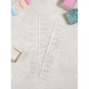 Прозрачные типсы для ногтей Daiso Almond, упаковка из 72 шт.