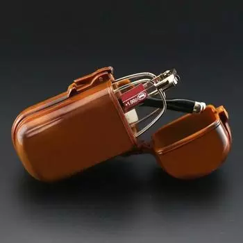 Прозрачные ультралегкие складные очки против усталости для мужчин и женщин, очки для чтения с защитой от синего света и футляром +1.0 коричневый