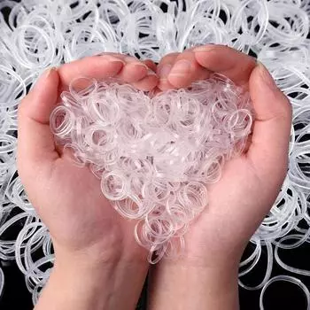 Прозрачные веревки для хвостиков, держатели для резинок, резинки для женщин и девочек, держатели для галстуков, аксессуары для волос, инструменты для укладки волос белый