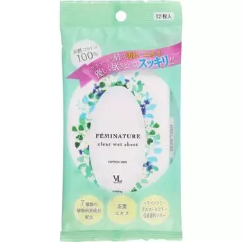 Прозрачные влажные простыни Venus Labo Feminatur, 12 листов Простыня для тела Простыня для тела Для использования откройте застежку на порте для выдачи и вынимайте по одному листу за раз.. Для пр