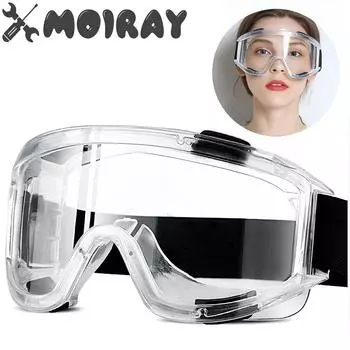 Прозрачные защитные очки, противотуманные очки, очки унисекс, устойчивые к царапинам, брызгозащищенные, с регулируемой дужкой, подходят для Safet